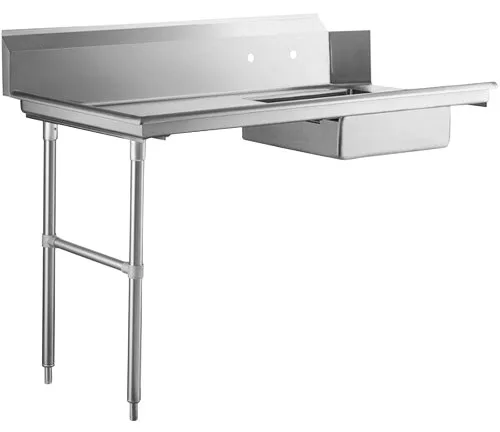 Omcan USA 28484 48" S.Steel Soiled Dishtable with Sink, 10" Splash Height / Left‑to‑Right