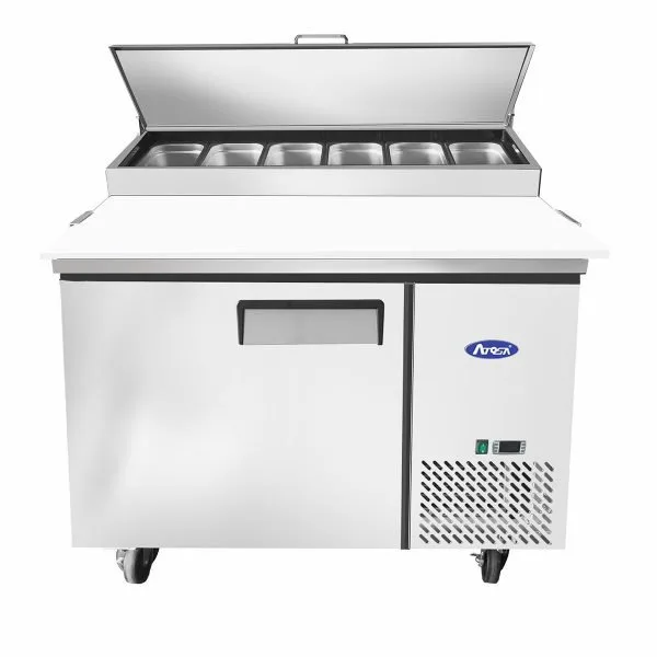 Atosa USA MPF8201GR 44" One Section Refrigerated Pizza Prep Table, 9.7 cu. ft.