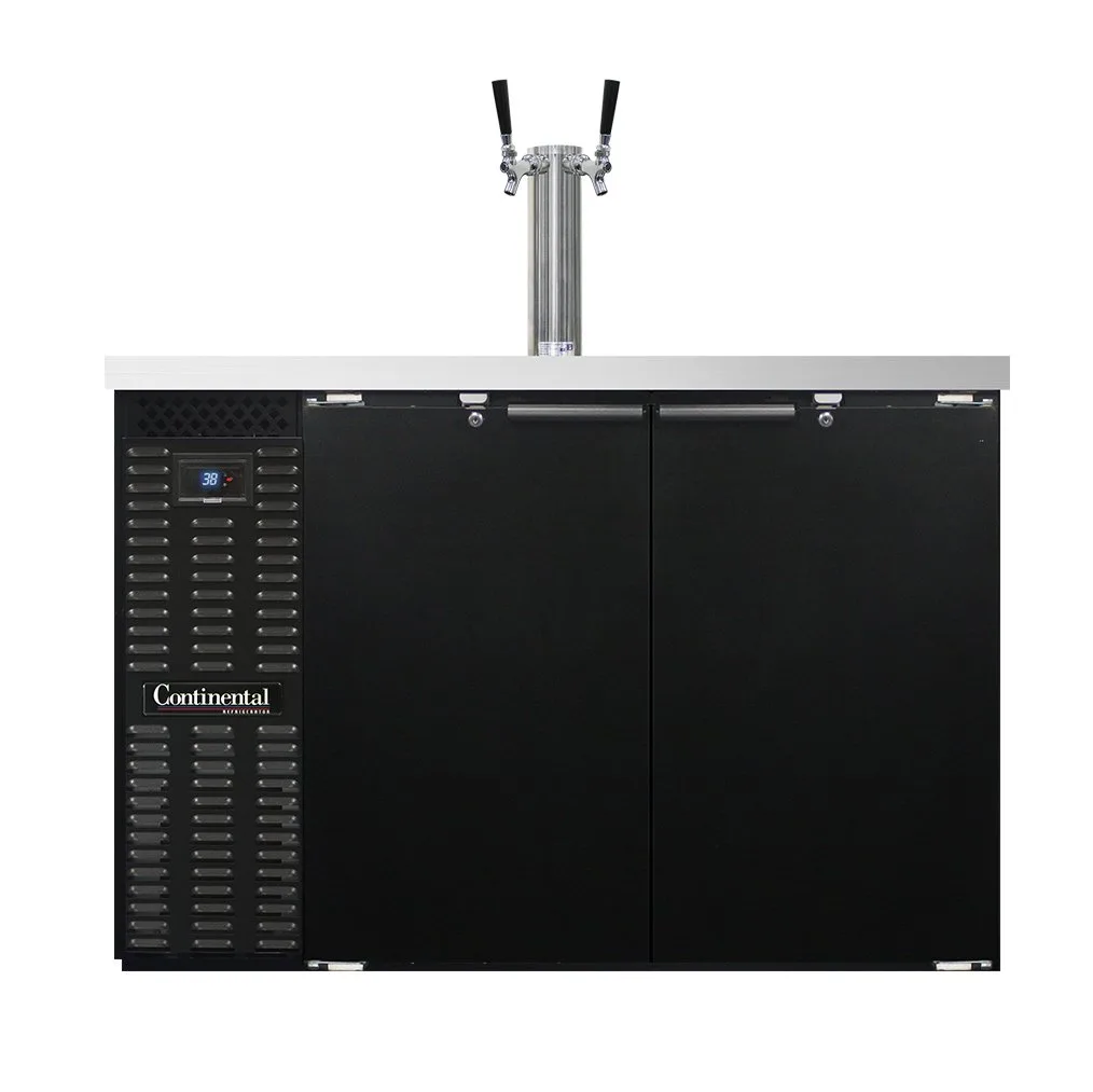 Continental Refrigerator KC50SN 50" Draft Beer Cooler w/ 2 Kegs, 13.0 cu. ft., 1 Dual-Tap Tower