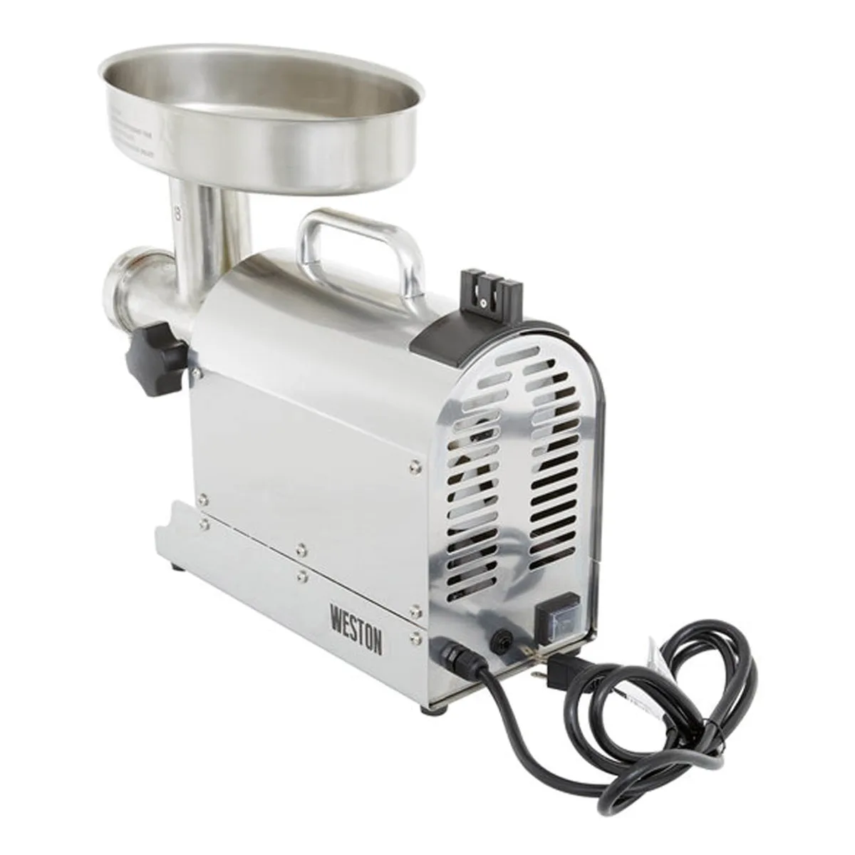 Hamilton Beach 10-0801-W Meat Grinder, #8 Hub, 3/4 HP, 550W, 120V, 4.5mm/7mm Plates, 4 Sausage Funnels