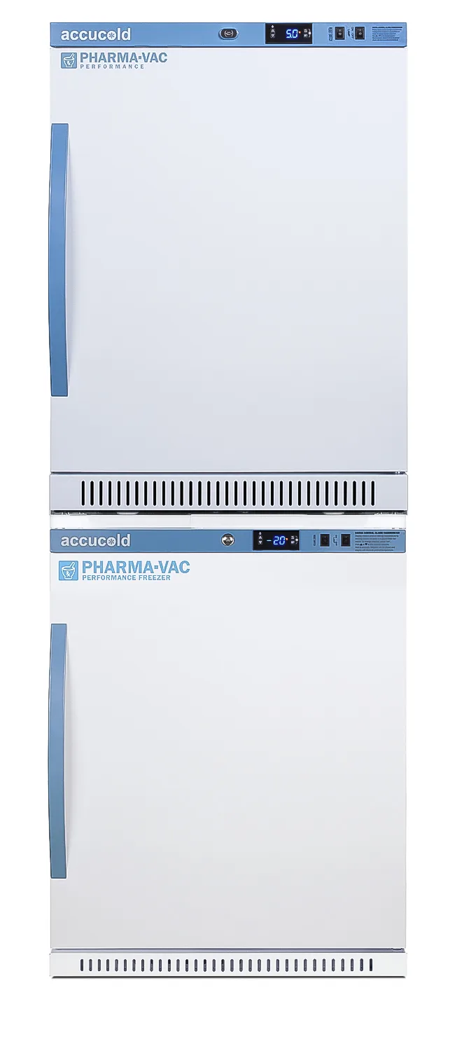 Summit ARS6PV-AFZ5PVBIADASTACK 57" Medical Freezer w/ Solid Door Refrigerator, 9.88 Cu Ft