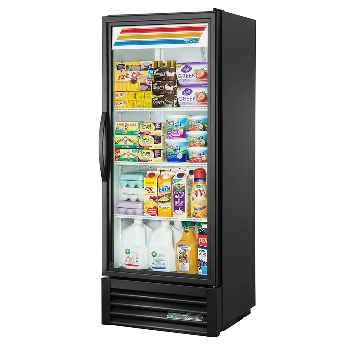 True GDM-12-HC~TSL01 24" 1-Section Glass Door Refrigerated Merchandiser in Black, 12 Cu. Ft.
