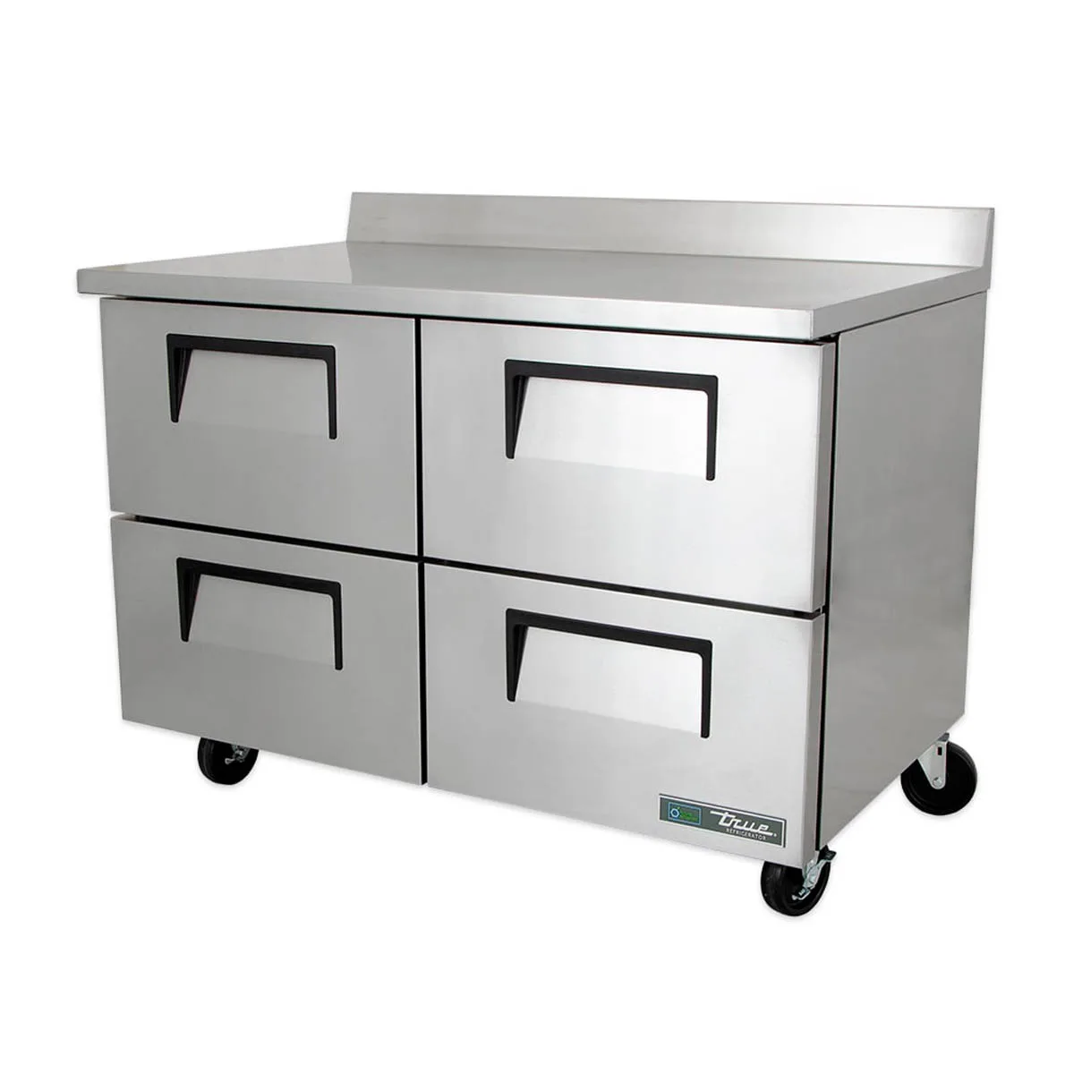 True TWT-48D-4-HC 48" 2-Section Worktop Refrigerator w/ 4 Drawers, Rear Mounted