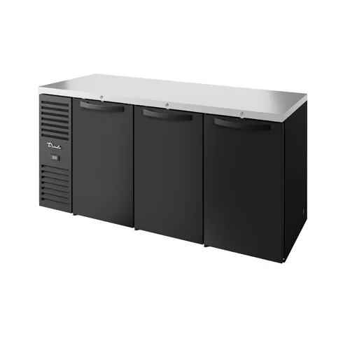 True TBR84-RI Back Bar Cooler, 84" Wide, 3 Doors, R290, Holds 164 Cans or 96 Bottles, Made in USA
