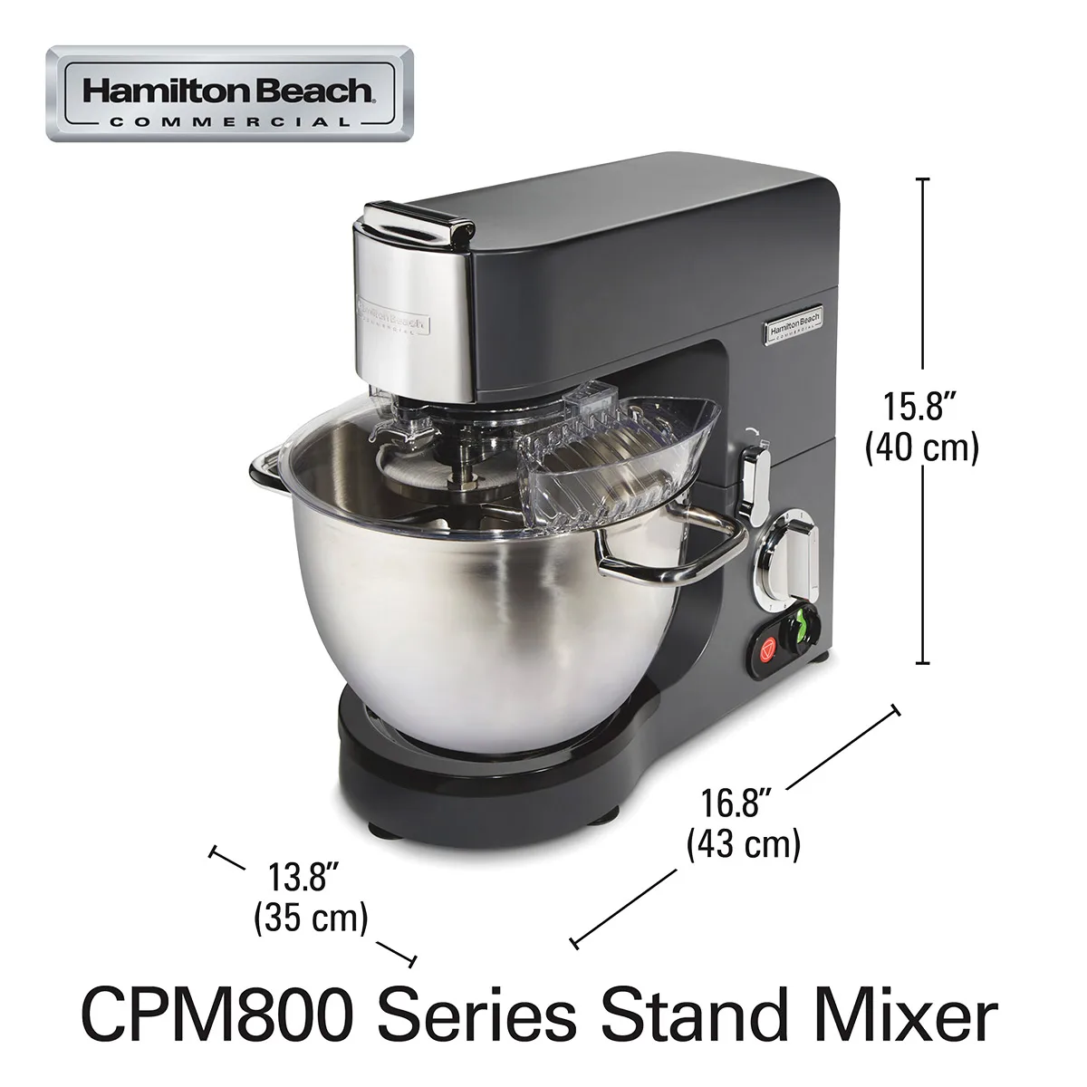 Hamilton Beach CPM800-CE Stand Mixer Commercial Planetary Mixer, 8 qt. Capacity, Variable Speed