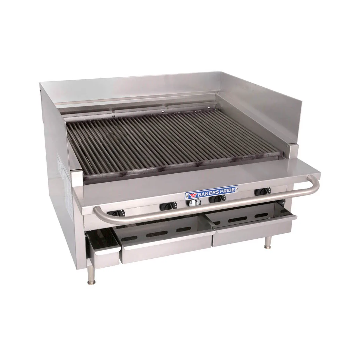 Bakers Pride L-36RS-C 36" Low Profile Countertop Gas Radiant/Lava Rock Charbroiler,105.000 BTU