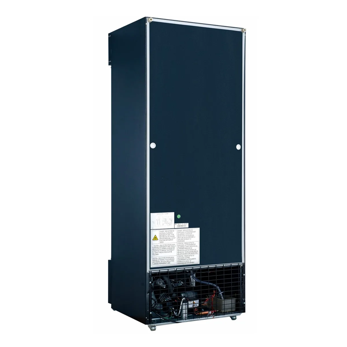 Dukers DSM-12R 24 3/4" One Section Glass Door Merchandiser - (1) Right Hinge Door, Black, 115v