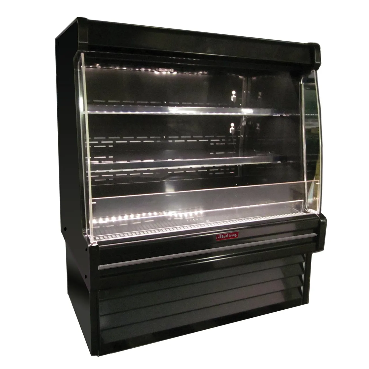 Howard-McCray SC-OD35E-6L-B-LED 75" Vertical Dairy Open Air Merchandiser in Black, Self-Contained