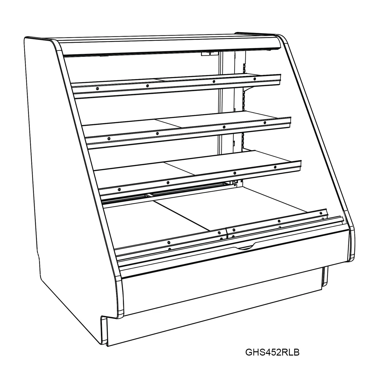 Structural Concepts GHS852RLB (FLAT) 97" Refrigerated Display Case