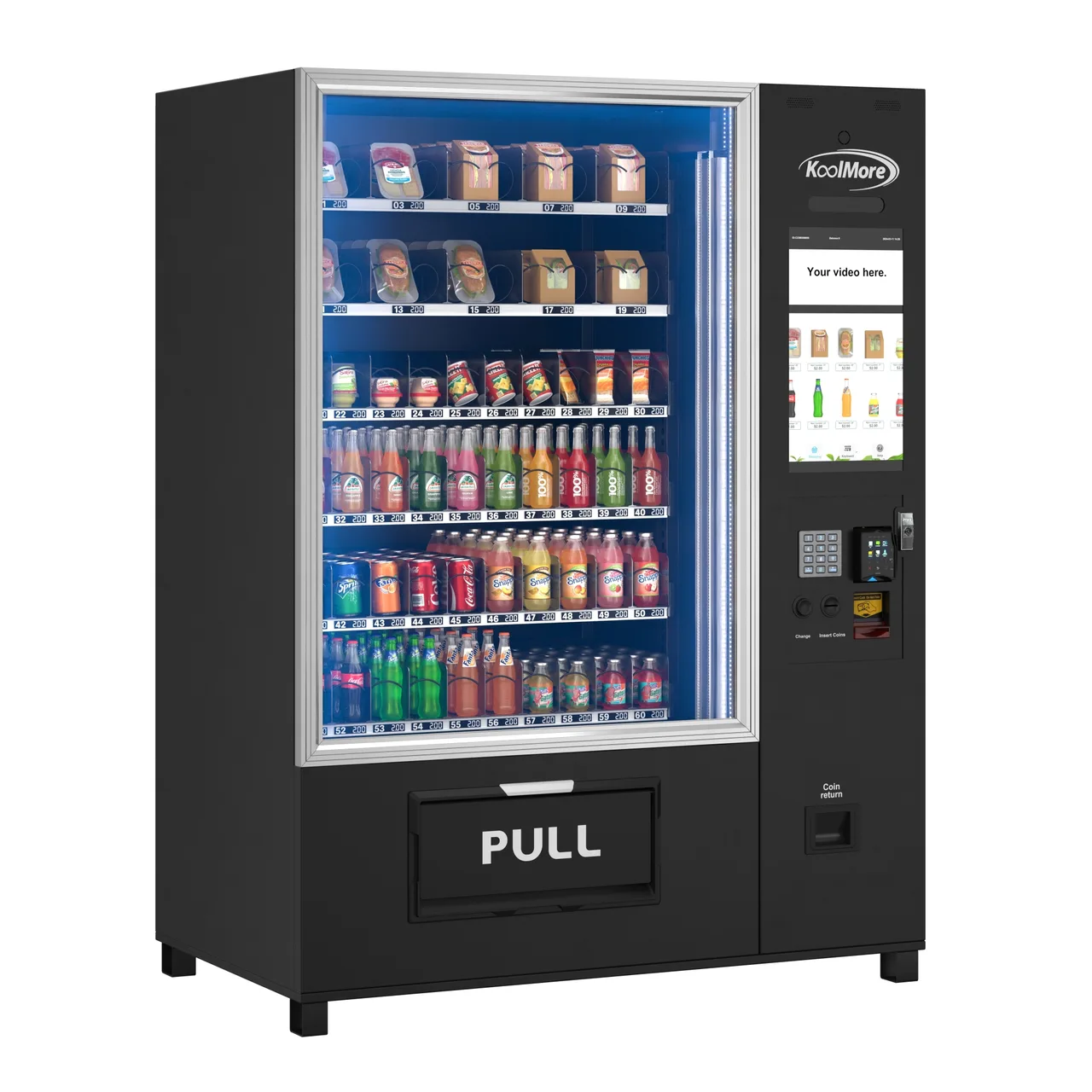 Koolmore KM-VMRWT-66EBCR Refrigerated Snack Vending Machine - 57"W x 33.5"D x 76"H