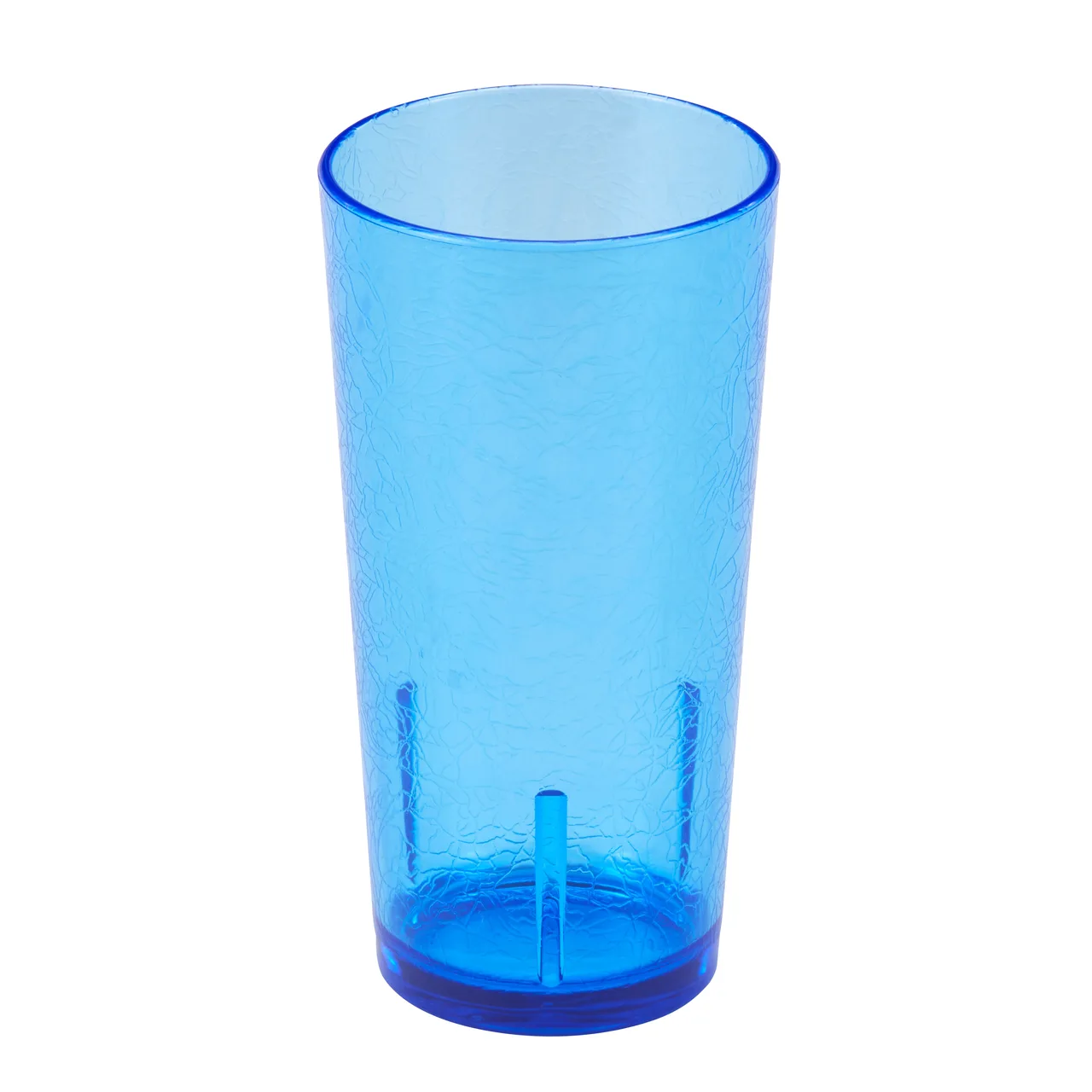 Cambro D16608 Del Mar 16-oz Tumbler, 3-1/16" Top Dia, Blue Crackled SAN, Rolled Rim, Stackable