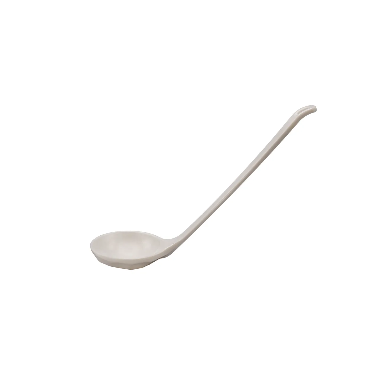CAC China XSPN-84-W Soup Spoon, 0.8 oz Capacity, 8¼" Length, White Plastic Material - 1 Dozen