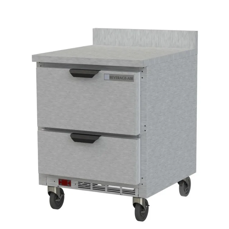Beverage Air WTFD27AHC-2-FIP 27" 1-Section Worktop Freezer w/ 2 Drawers, 6.13 cu. ft.