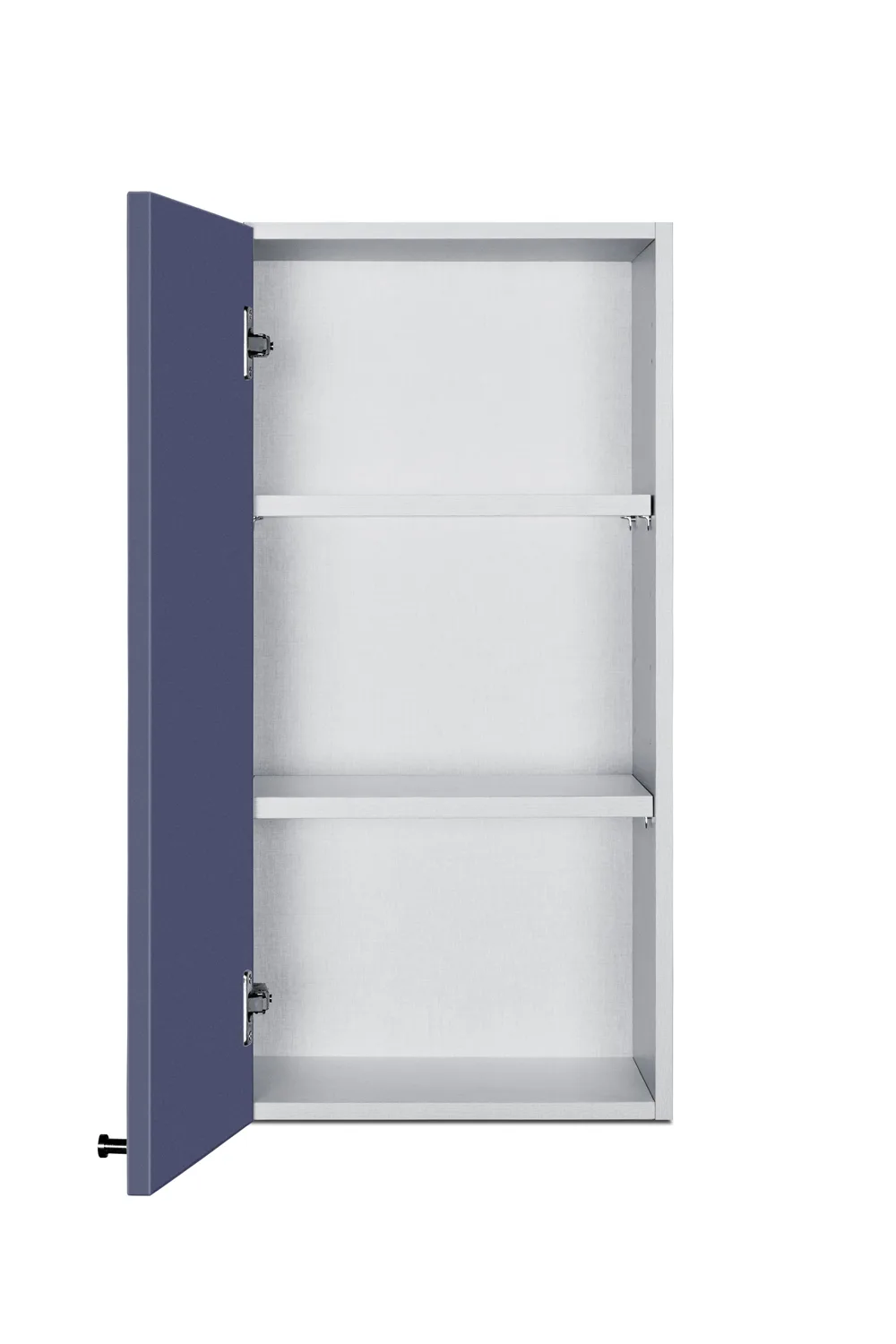 Summit CABMN1530L 15"W x 30"H Wall-Mounted Cabinet, Midnight Navy, Left Hand Hinged Door, Soft-Close