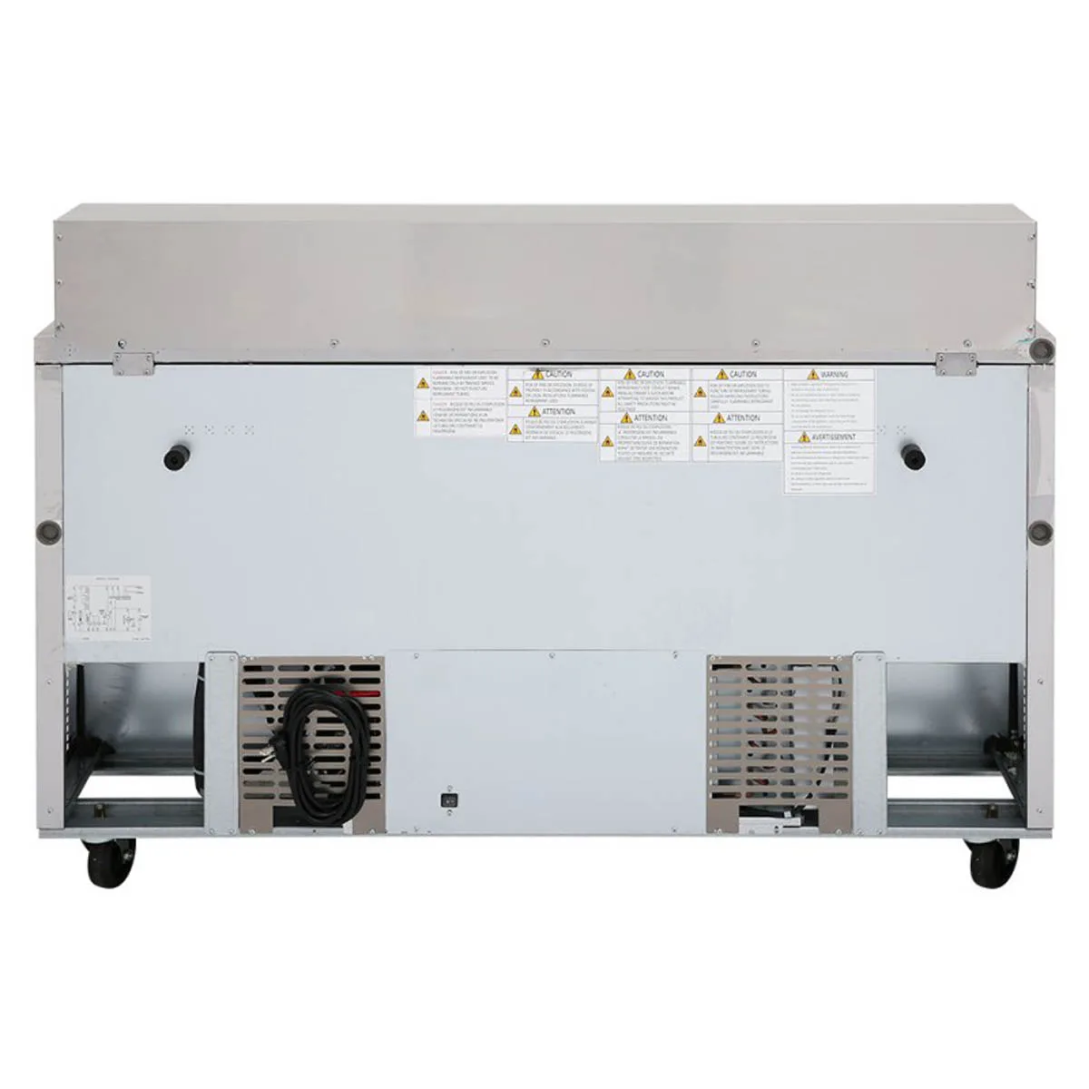 Turbo Air MST-60-N 60" Two Section Sandwich / Salad Prep Table w/ 2 Doors, 16 Pans