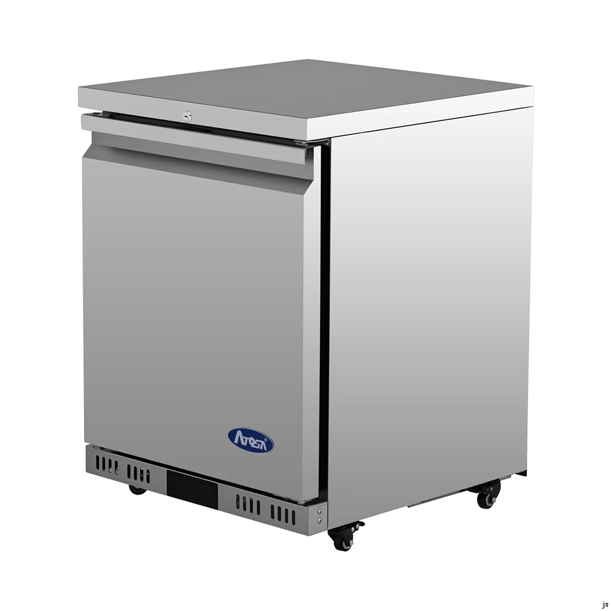 Atosa USA AUR24SD 24" 1-Door Undercounter Refrigerator, Stainless Steel, 3.7 cu. ft.
