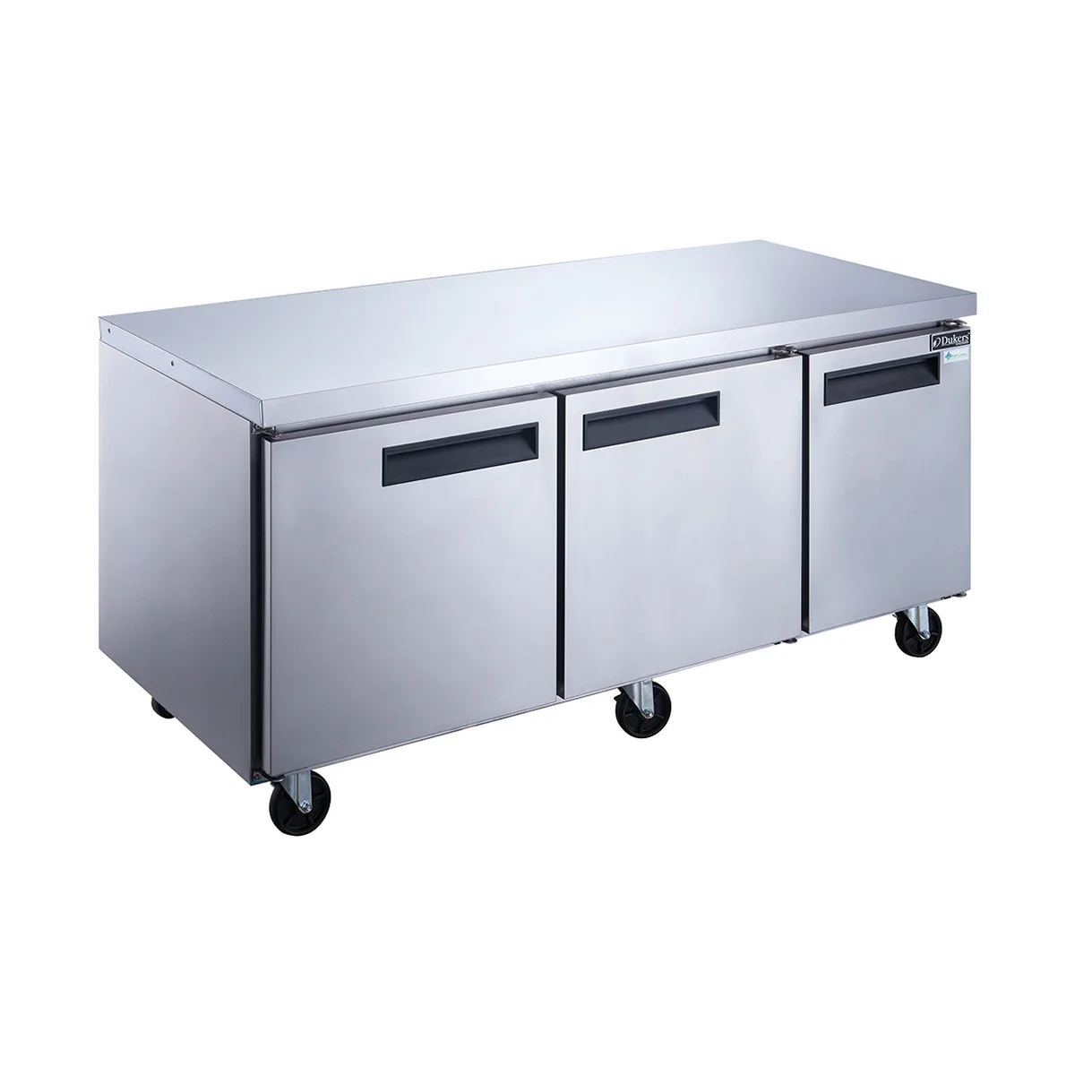 Dukers Appliance Co DUC72R 72" 3-Doors Undercounter Refrigerator, Stainless Steel, 18.96 cu. ft.