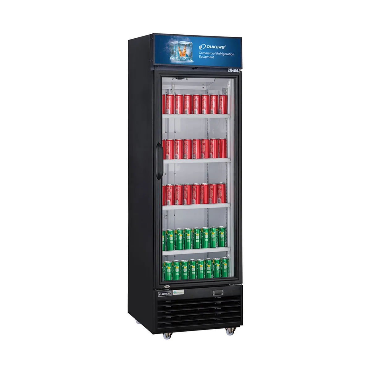 Dukers Appliance Co DSM-15R 27" One Glass Door Merchandiser Refrigerator in Black, 14.7 cu. ft.