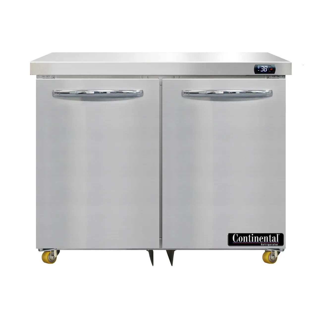 Continental Refrigerator D36N-U 36" 2 Solid Door Undercounter Refrigerator, 10 cu. ft.