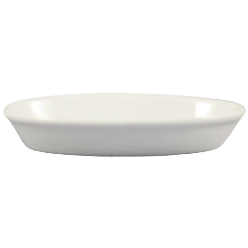 CAC China BKW-2 - Porcelain Baking Dish, 8 oz, 7" x 4-3/4" x 1-1/4", White, Microwave Safe - 1 Dozen