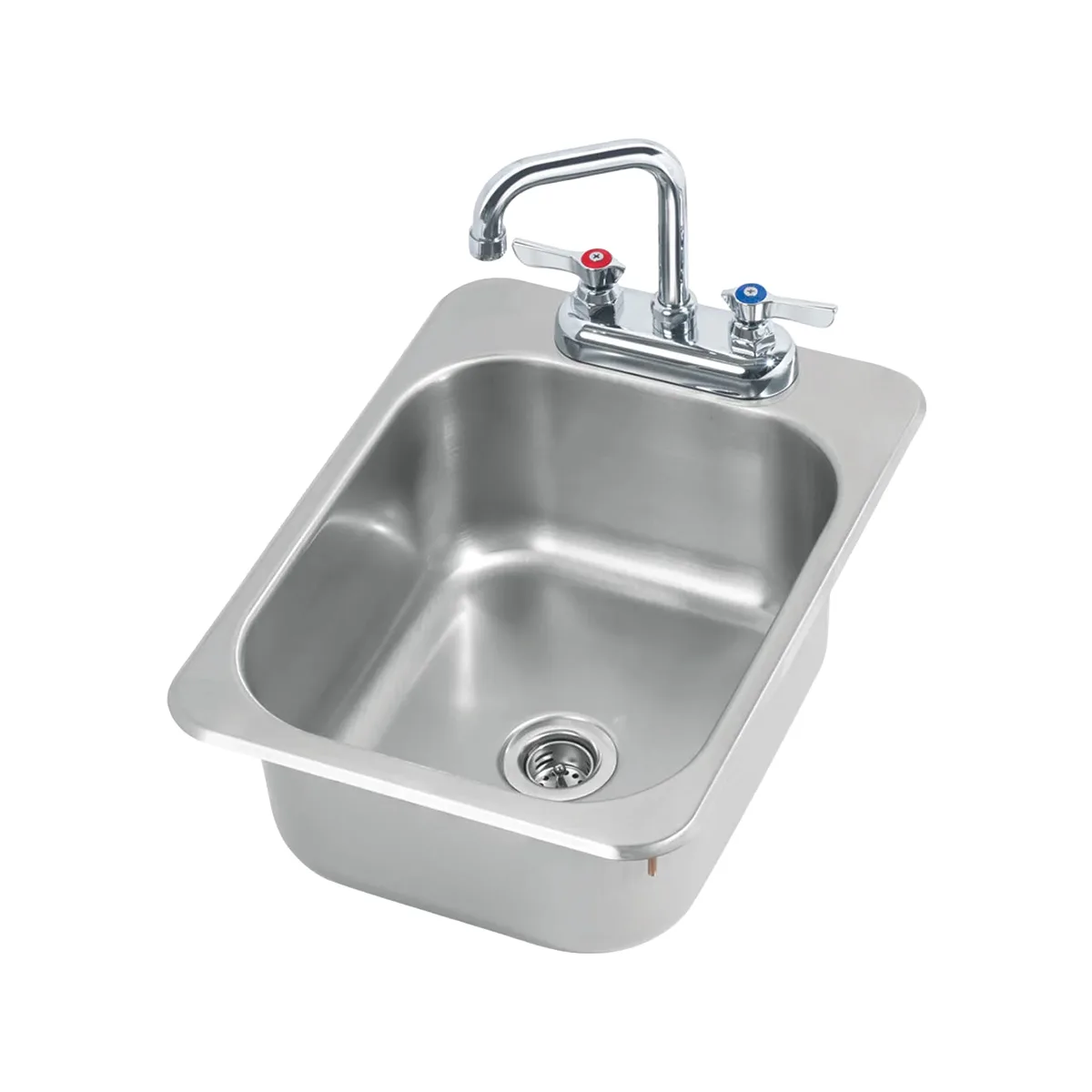 Krowne HS-1317 13" Drop-In Hand Sink with Faucet - 20 gauge / no Backsplash