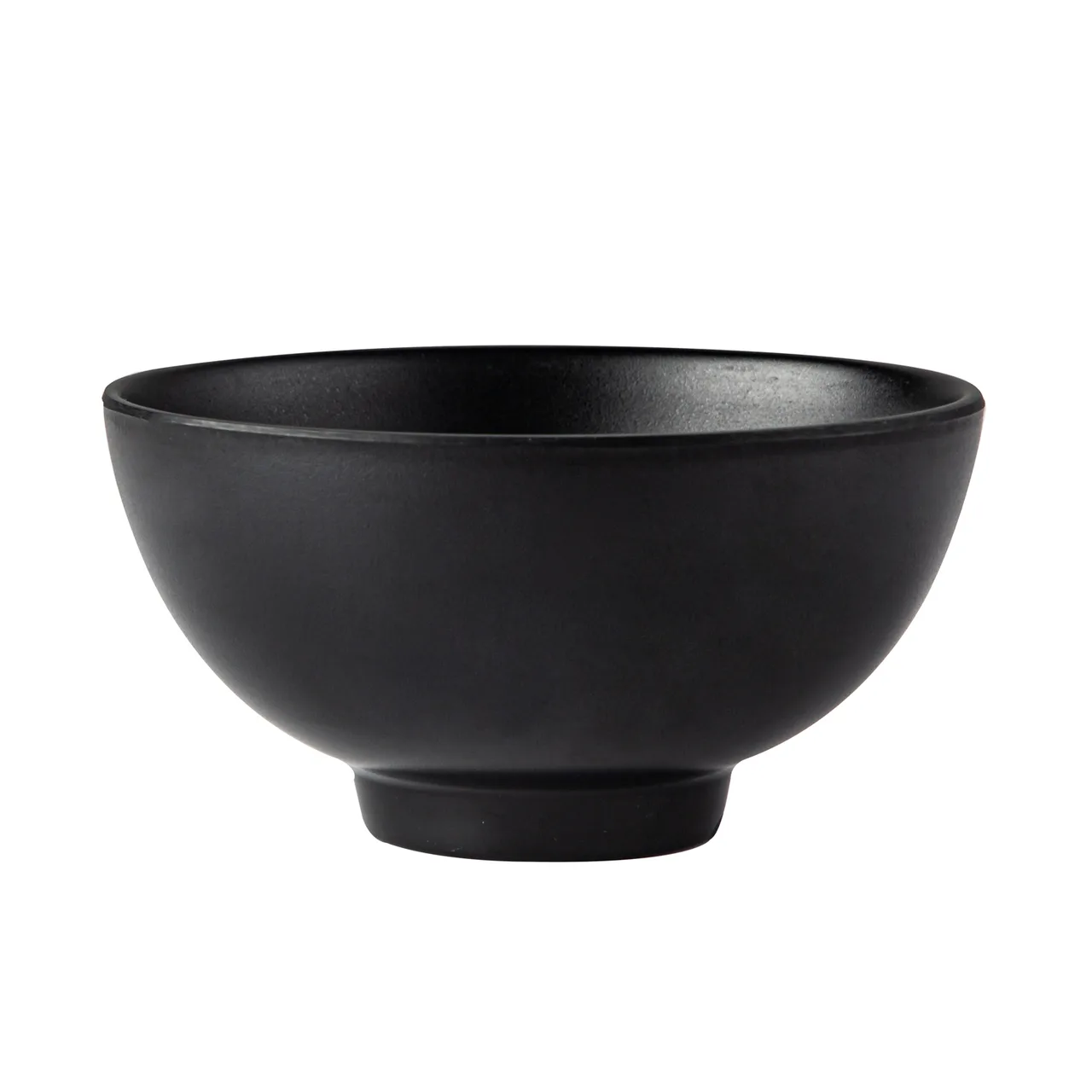 CACChina XBRW-65 Brunswick Bowl, 8oz, 4-1/2" Dia, 2-3/8" H, Round, Matte Black China - Dozen