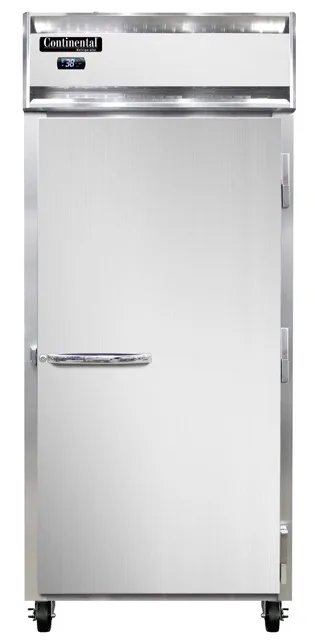 Continental Refrigerator 1RXNSAPT-SD-GD 36" 2-Solid Door Pass-Thru Refrigerator, 30 cu. ft.