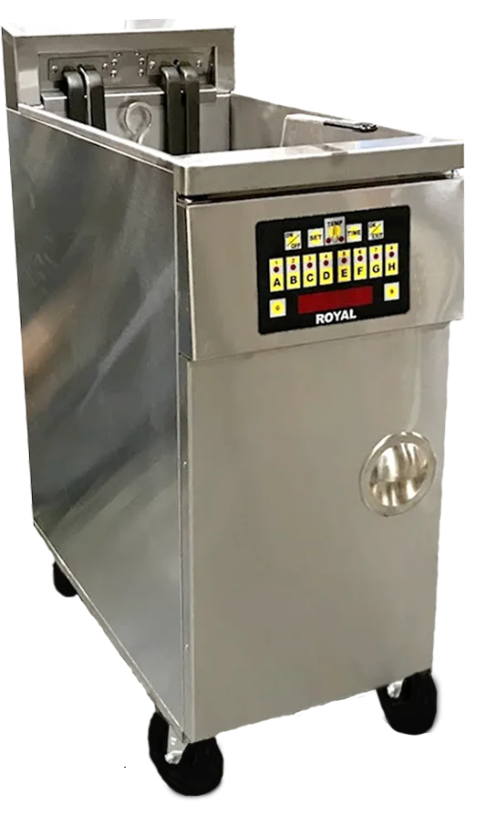 Royal Range of California REF-1417-DM Electric Full Pot Fryer, Floor Model, 50 Lbs, Twin Baskets