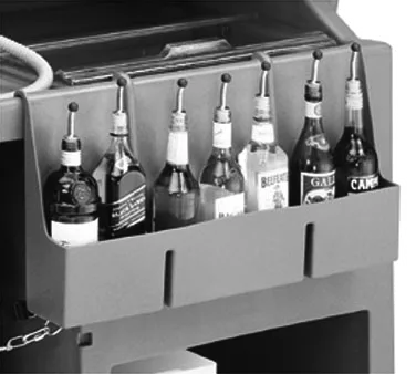 Cambro 730SR191 Speed Rail - 7-Bottle, Granite Gray, Hang-On, 29L x 6½W x 14⅝H, Fits Cambar 650/730