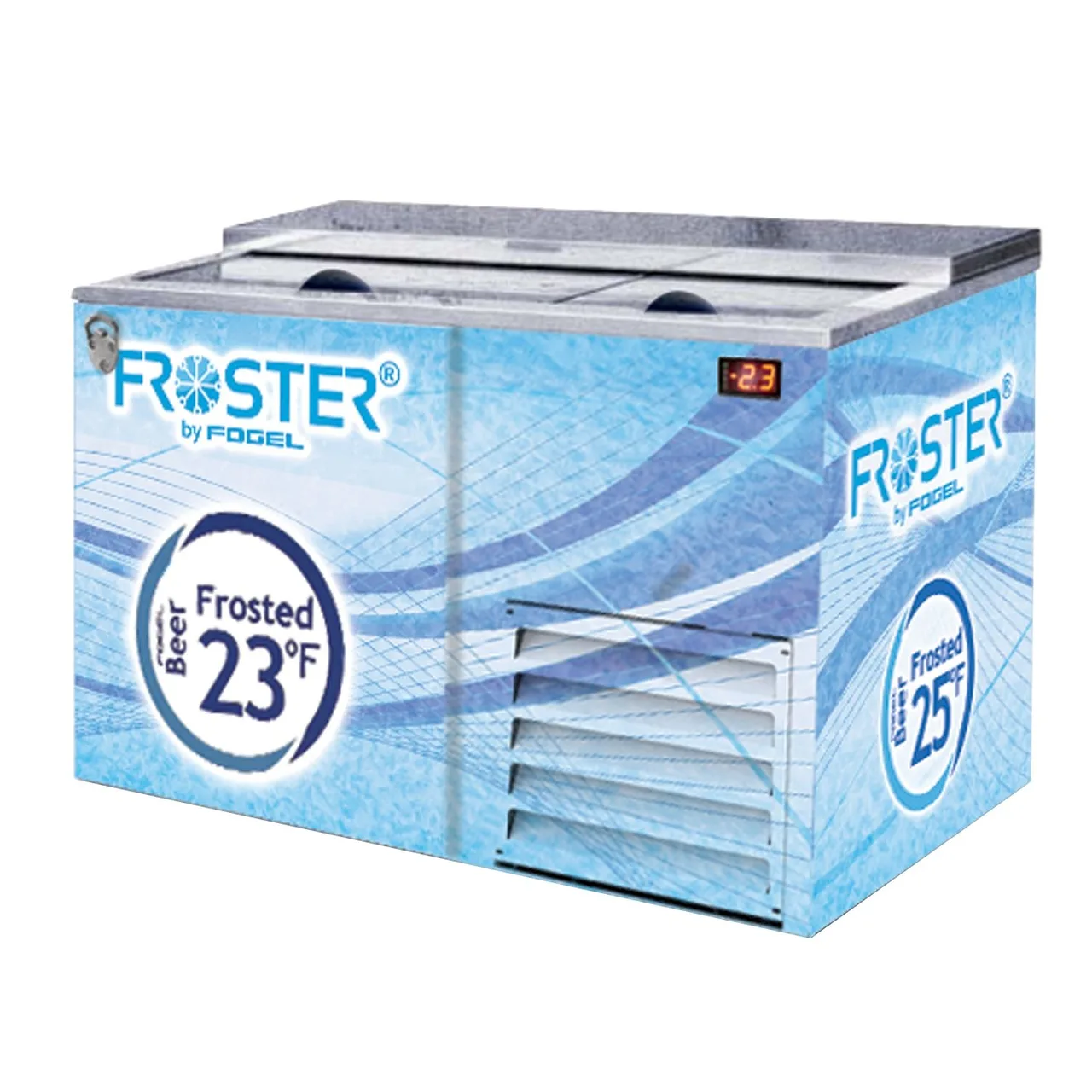 Fogel USA FROSTER-B-50-HCB 51" Horizontal Beer Froster w/ 2 Solid Sliding Doors, 15 cu. ft.