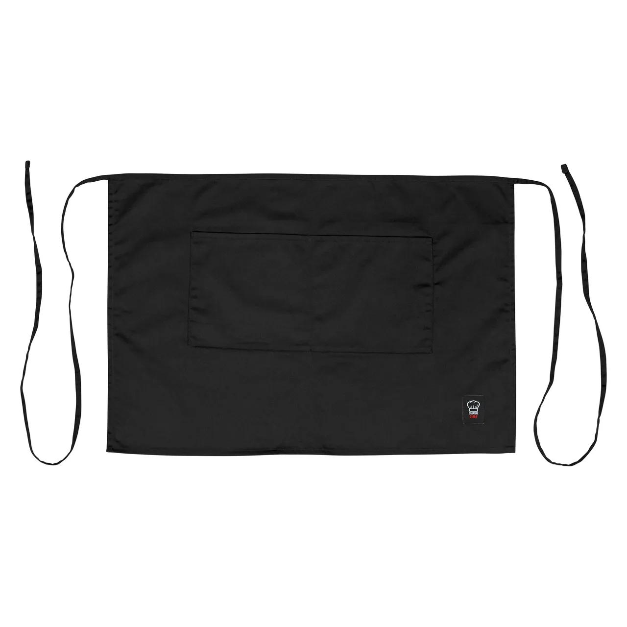 Winco WA-2819K Bistro Apron, 28"L X 19"W (2) Pockets, Machine Wash And Dry, black