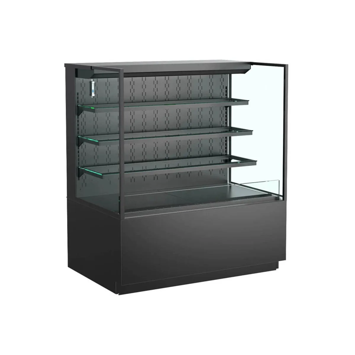 Structural Concepts NR6055RSSV 59" Vertical Self-Serve Open Air Merhandiser in Black, 3 Shelves