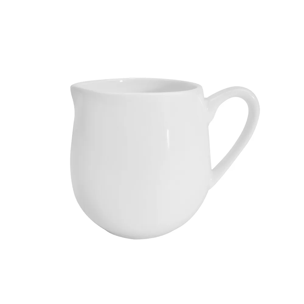 CAC China MAJ-PC Creamer Pitcher, 4‑5 oz (2" Dia x 2½" H), Bone White Bone China with Handle - 1 Dozen