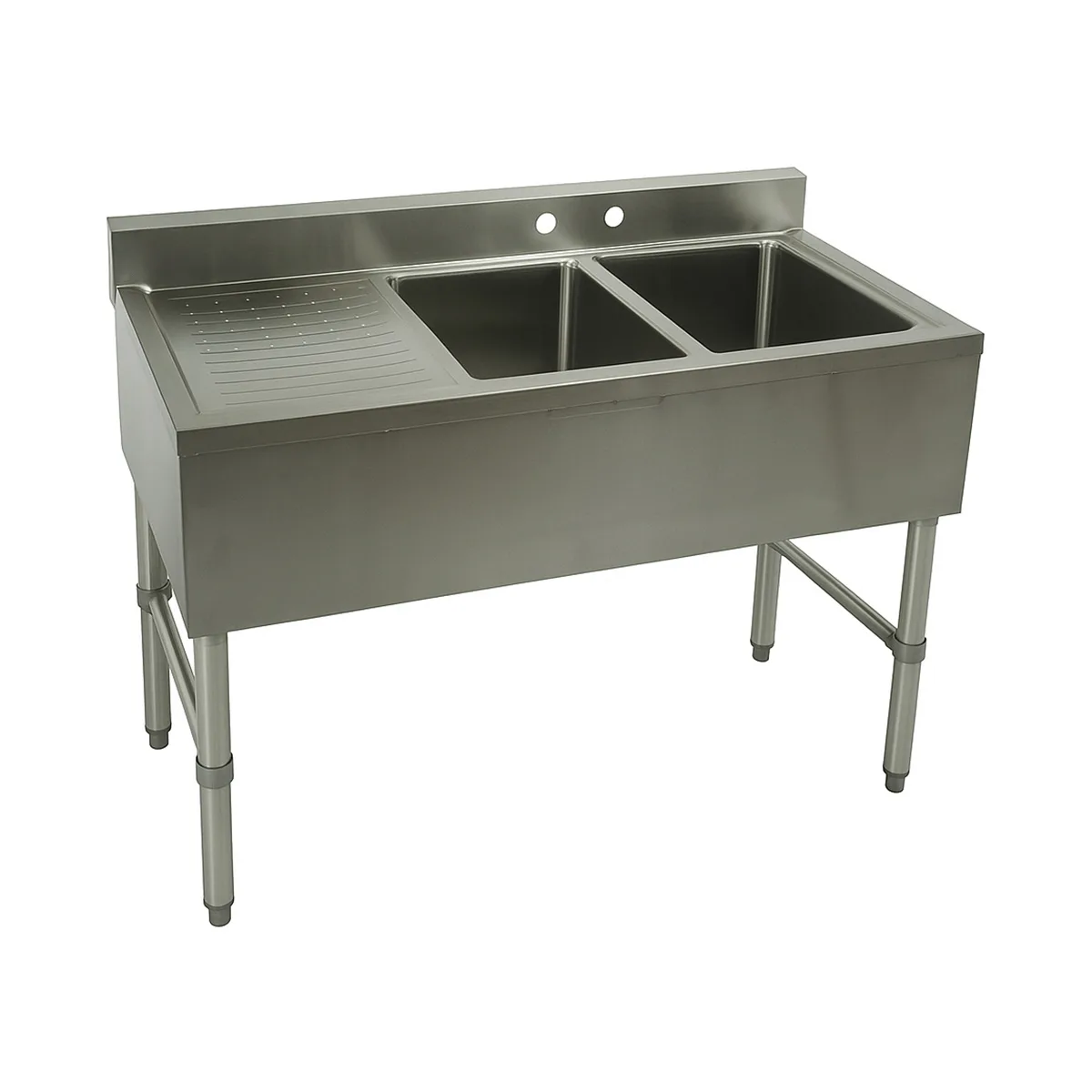Klinger's Trading BAR2DL 37" Underbar Sink Units, 2 Compartment with Left Drainboard