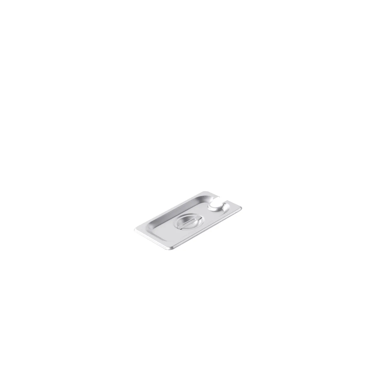 CAC China SPCN-N Stainless Steel Steam Table Pan Cover, 1/9 Size, Flat, Handle, 304 SS