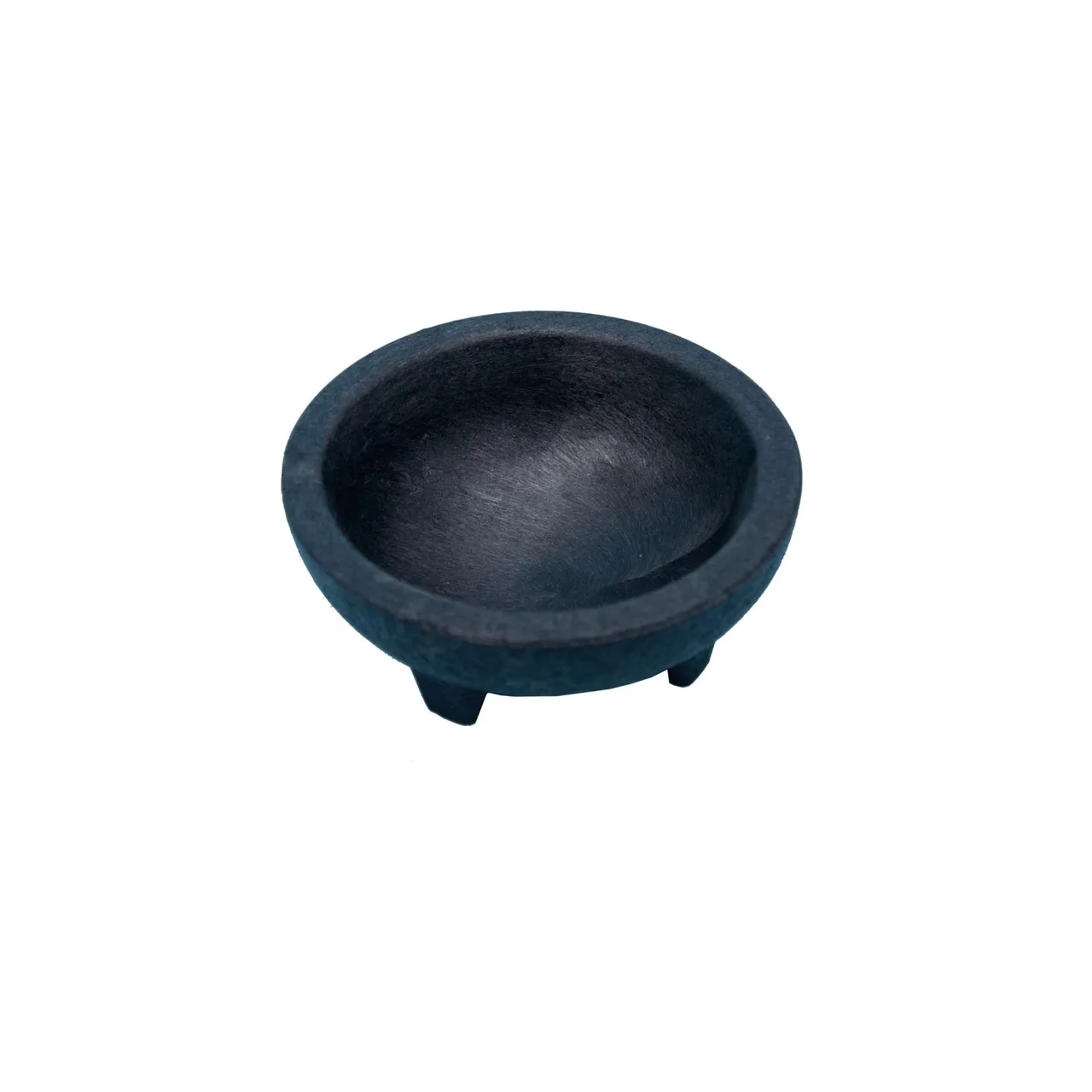 CAC China SLDB-4 Molcajete Salsa Bowl, 4 oz Round Plastic Black BPA‑Free NSF - 4/Pack