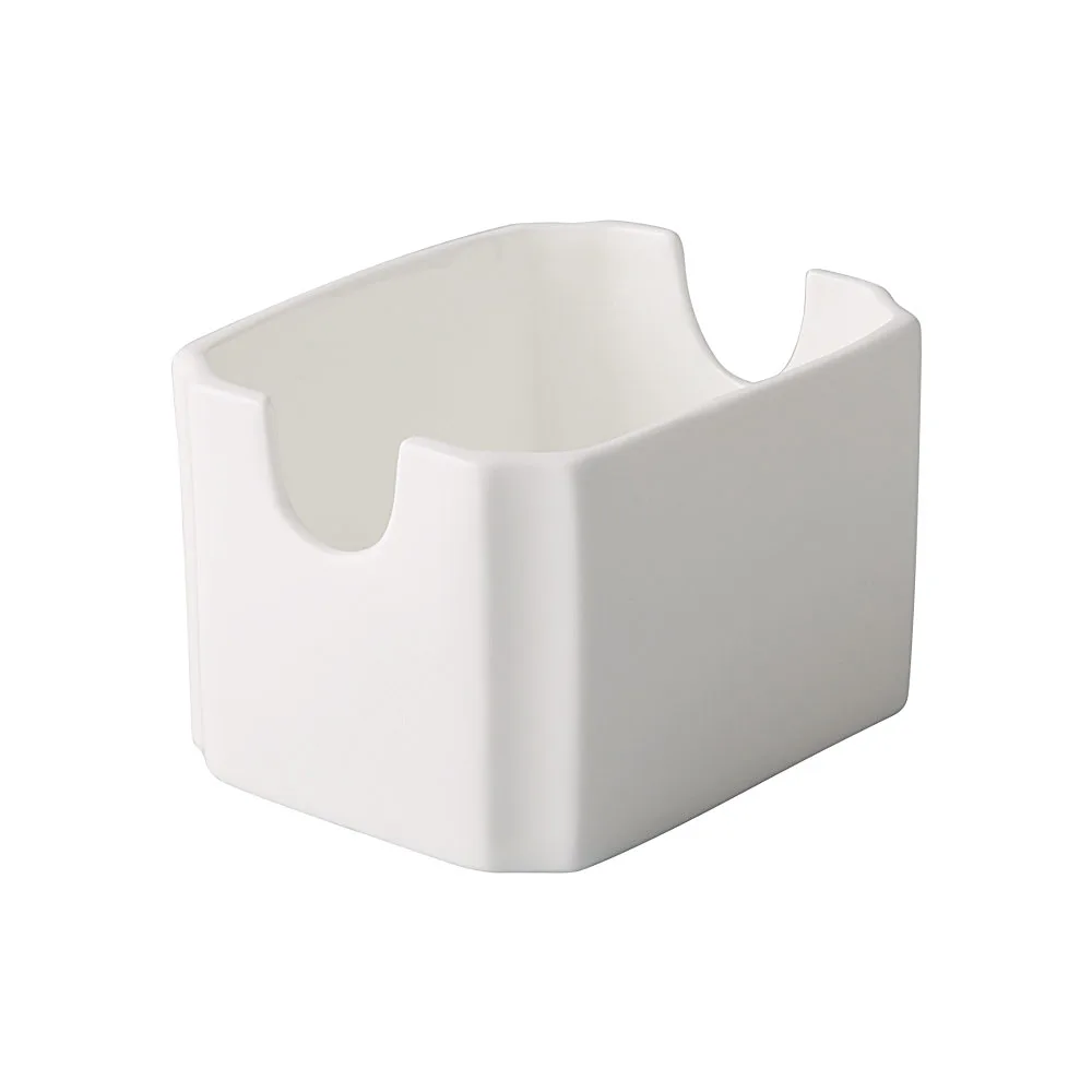 CAC China GDC-HSP - Sugar Packet Holder, 3"-3/8" L x 2"-3/4" W x 2"-3/8" H, White Porcelain - 1 Dozen