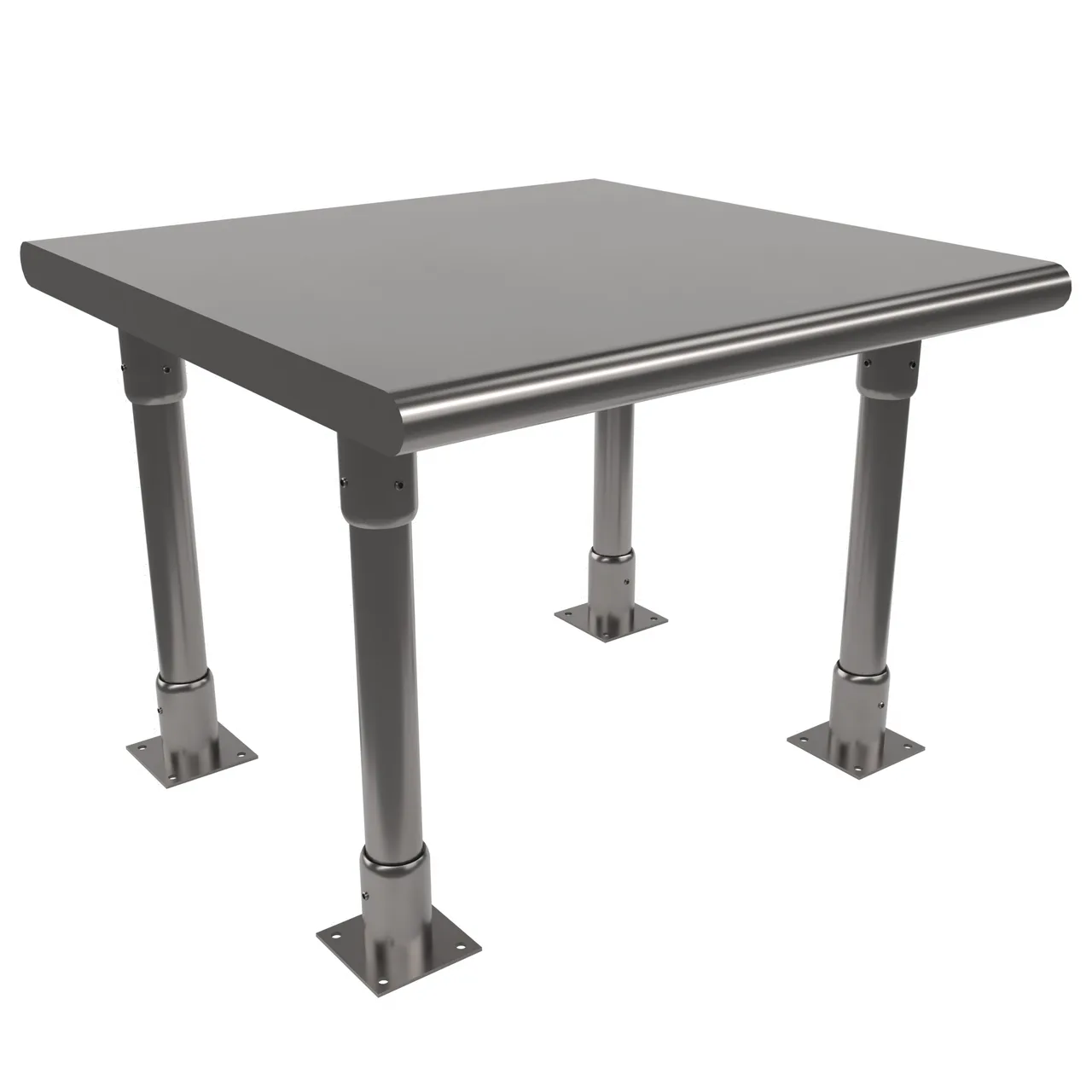 BK Resources BK-OSS-2424BN Single Overshelf, Table Mount, 24"W X 24"D