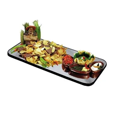 Lakeside 268 Mirror Tray - Rectangular 18" x 30", 1/4" Glass, Wood Back, Vinyl Edges, Made in USA