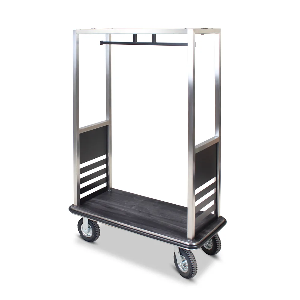 Forbes Industries 2506-SS Deluxe Luggage Cart, Brushed Stainless Steel