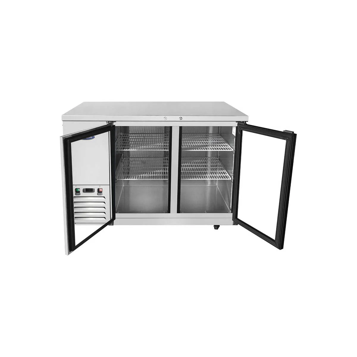 Atosa USA SBB48GGRAUS1 48" Two Section Back Bar Cooler with Glass Door, 11.5 cu. ft.