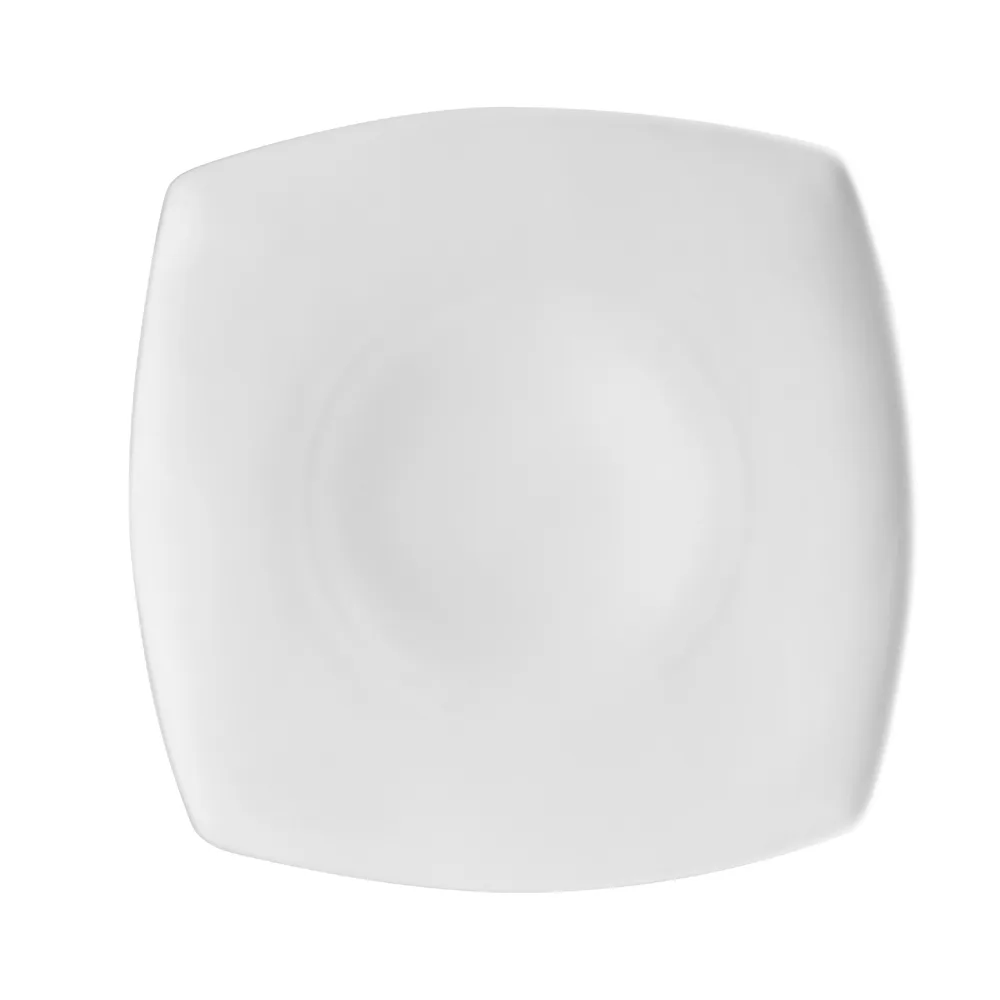 CAC China MAJ-SQ16 Majesty Plate, 10-1/2" x 10-1/2" x 1" Bone China, Dishwasher Safe - Dozen