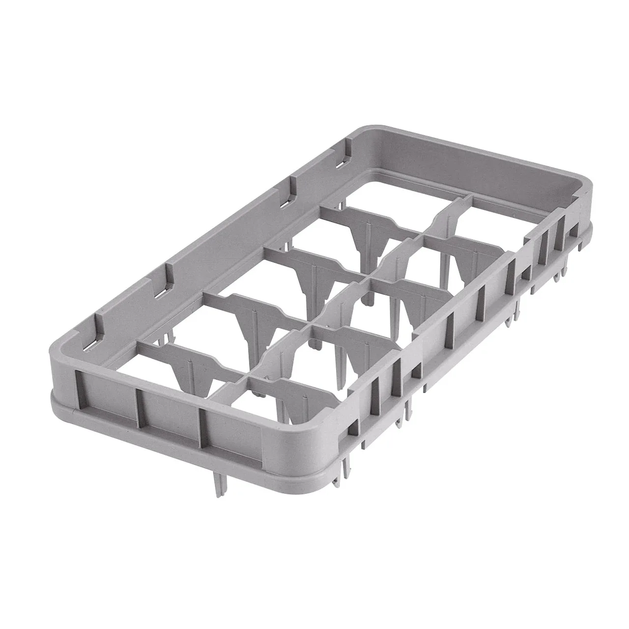 Cambro 10HE1151 Full Drop Extender, Half Size, 10 Compartments, Soft Gray, 19-3/4" x 9-7/8"
