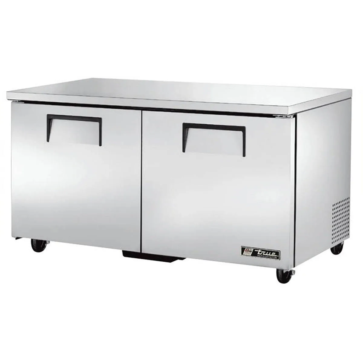 True TUC-60-HC 60" 2-Section Undercounter Refrigerator w/ 2 Solid Doors