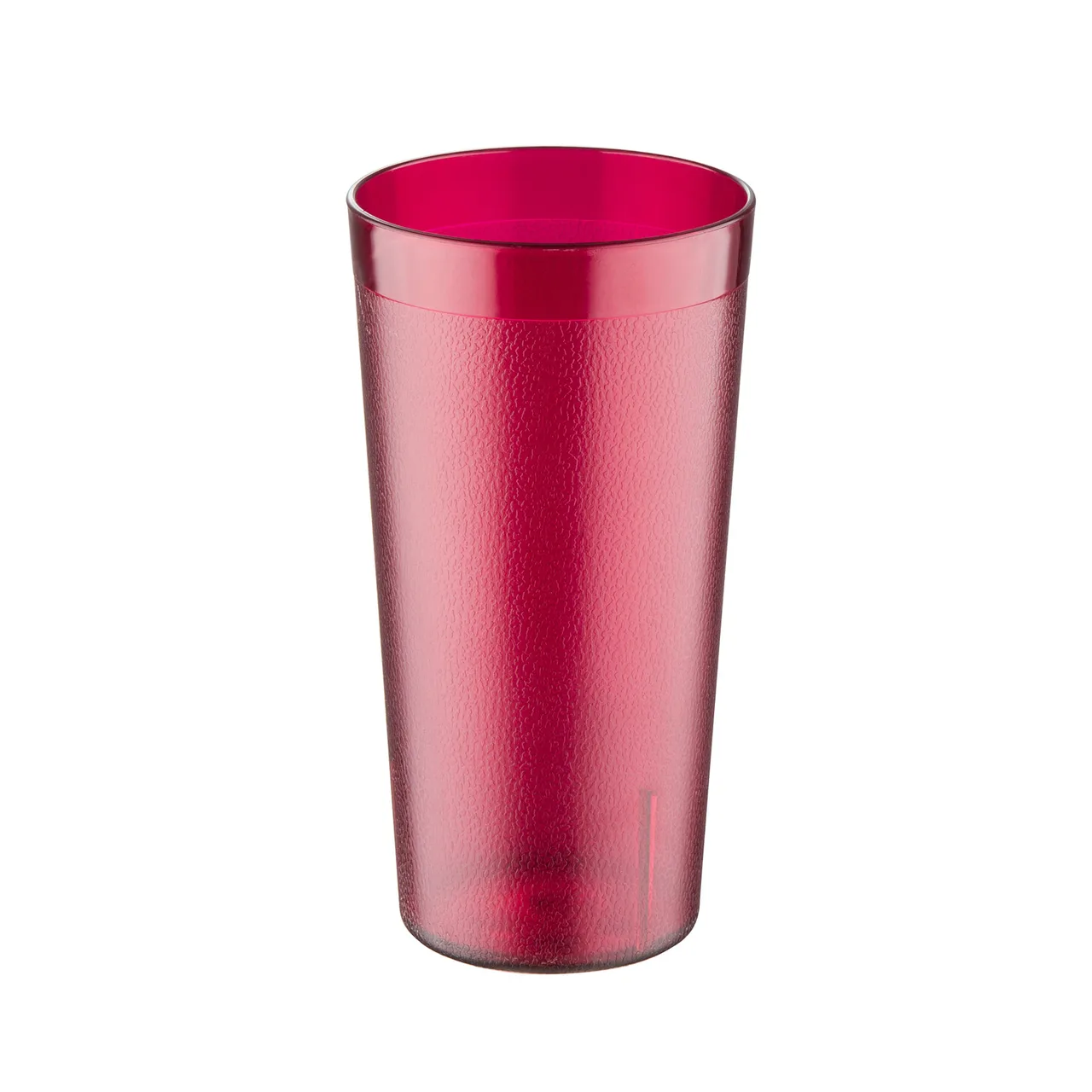CAC China BVPT-24RD - 24 oz Pebbled Red SAN Plastic Tumbler, BPA‑Free, Stackable - 1 Dozen
