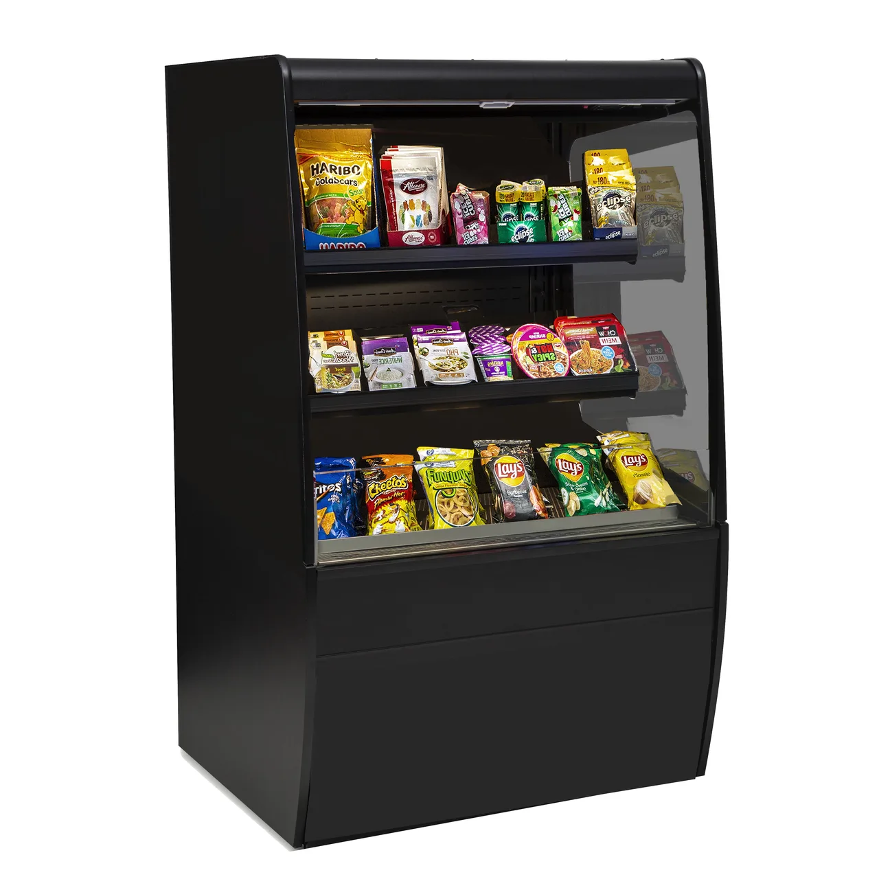 Federal Industries VNSS3660C 36" 2‑Door Glass Display Case, Shelves, LED Light, Steel Base