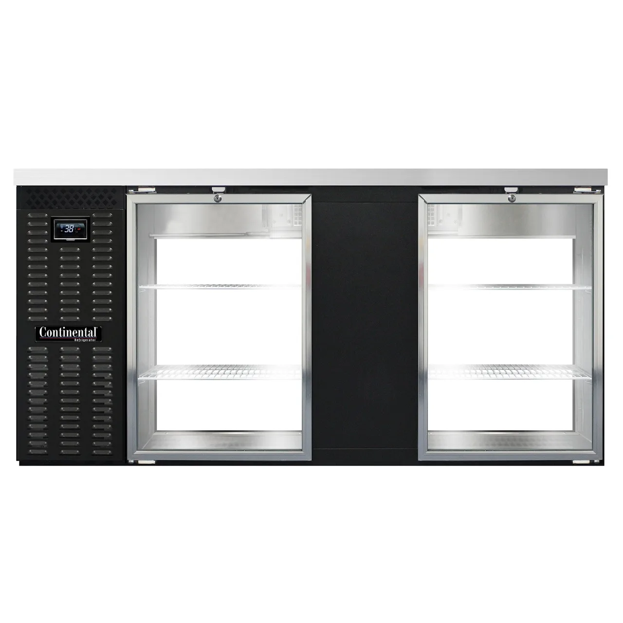 Continental Refrigerator BB69NGDPT 69" Pass-Thru Glass Door Back Bar Cooler