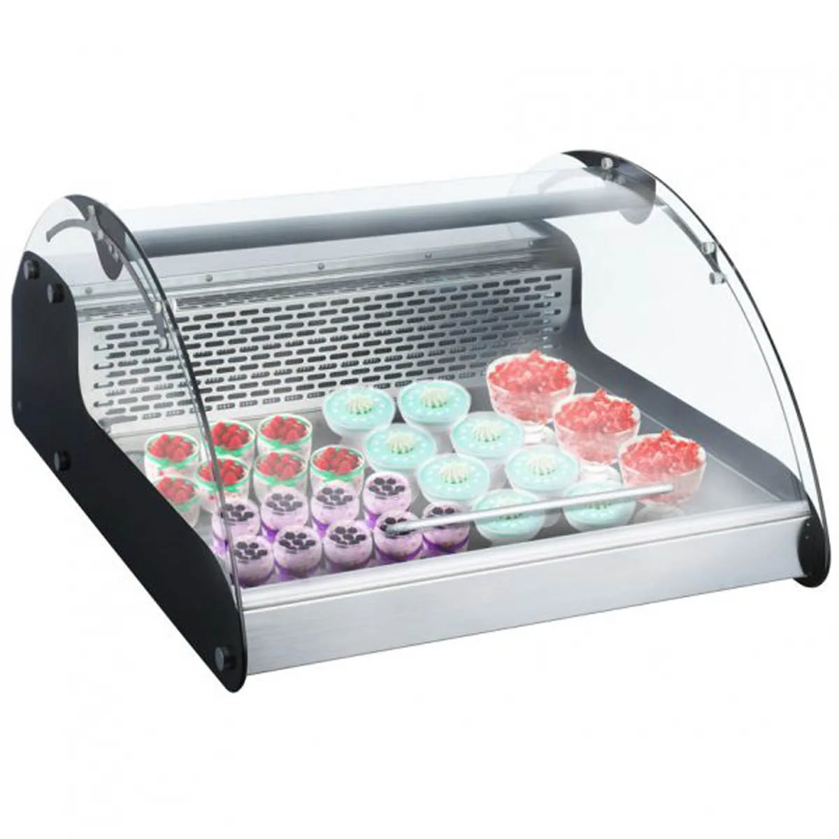 Omcan USA 43074 27" Countertop Curved Refrigerated Seafood Display Case