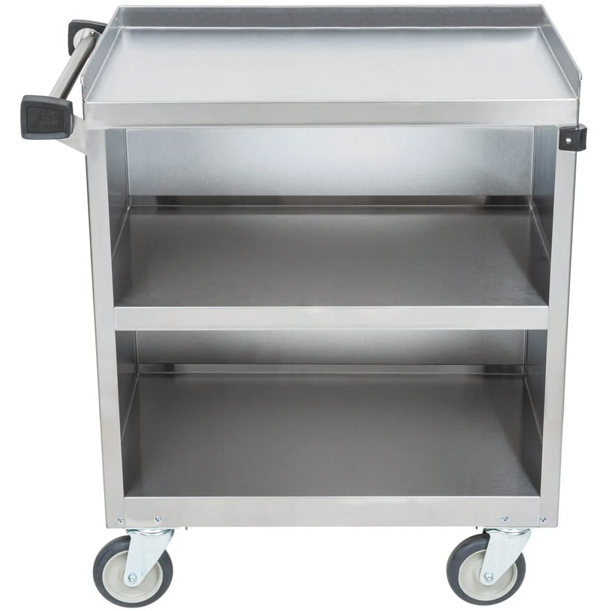 Lakeside 822 31" Metal Bus Utility Transport Cart w/ (3) Shelf, Stainless Steel 