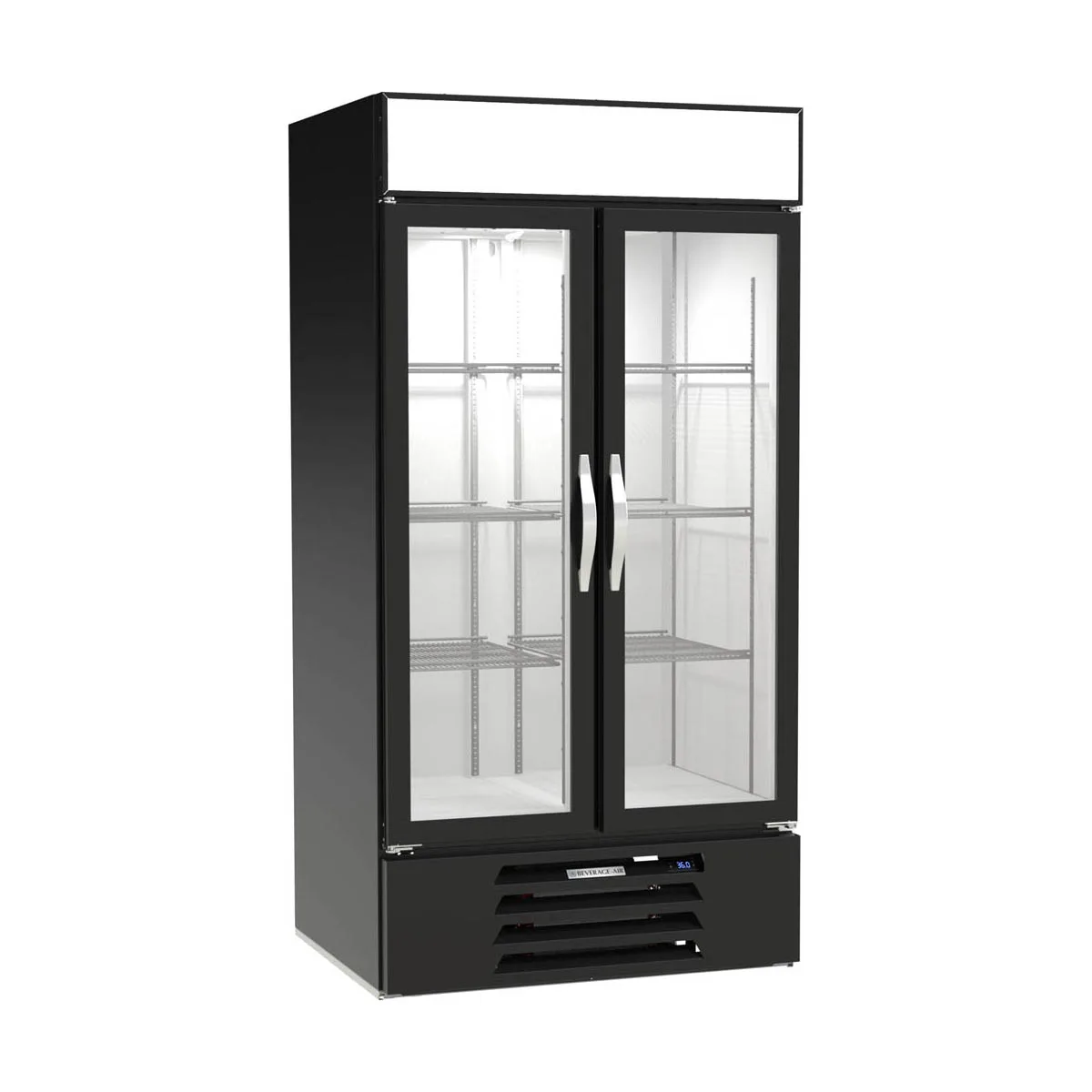 Beverage Air MMR35HC-1-B 39" Two Glass Door Merchandiser Refrigerator in Black, 36.87 cu. ft.
